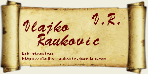 Vlajko Rauković vizit kartica